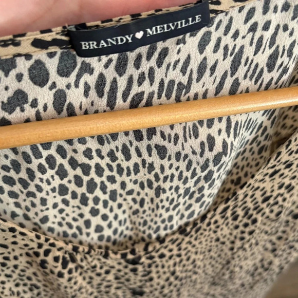 Brandy Melville Cheetah Print Dress Size M Short Sleeve - Picture 5 of 6
